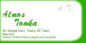 almos tomka business card